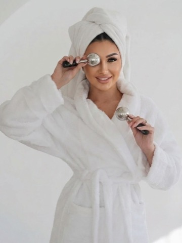 Skincare with ice globes — Instagram post